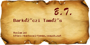 Barkóczi Tamás névjegykártya