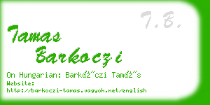 tamas barkoczi business card